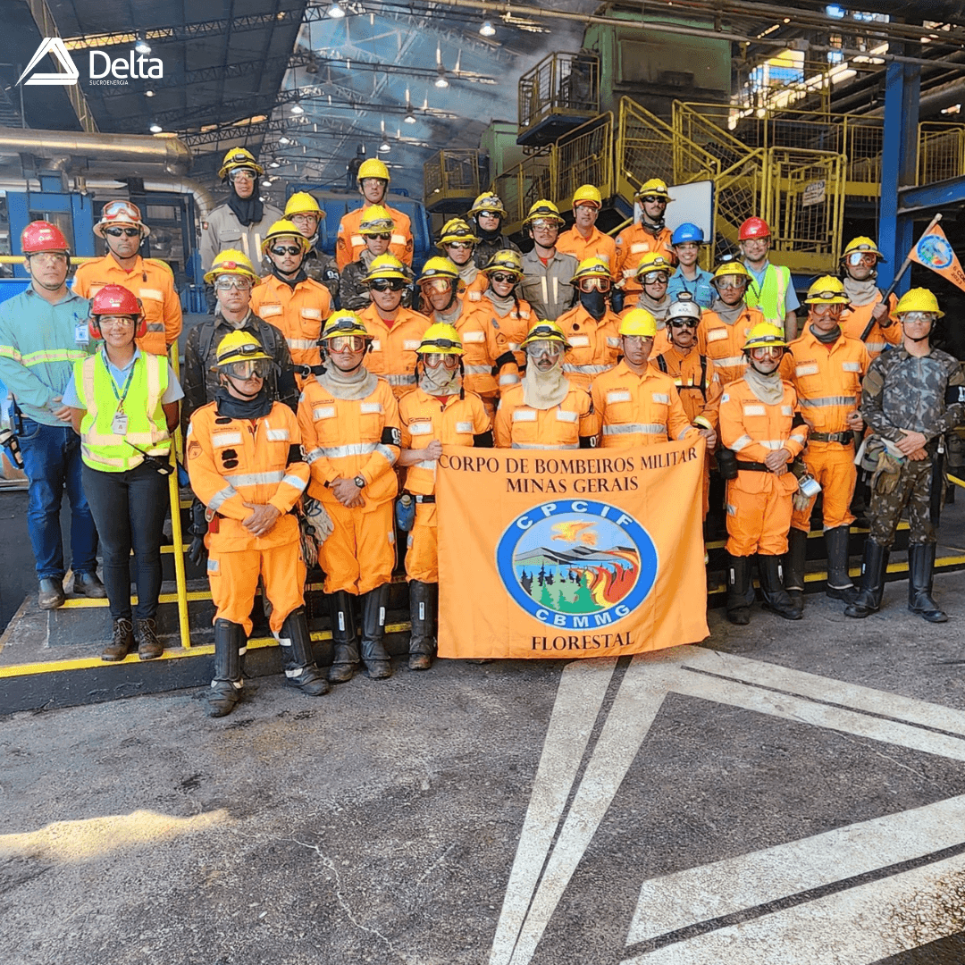 Treinamento de Combate a Incêndios dos Bombeiros e Militares é realizado na Delta Sucroenergia